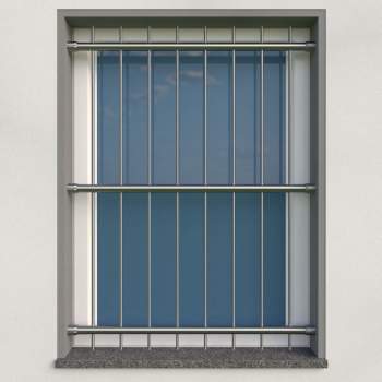 Fenstergitter in der Laibung